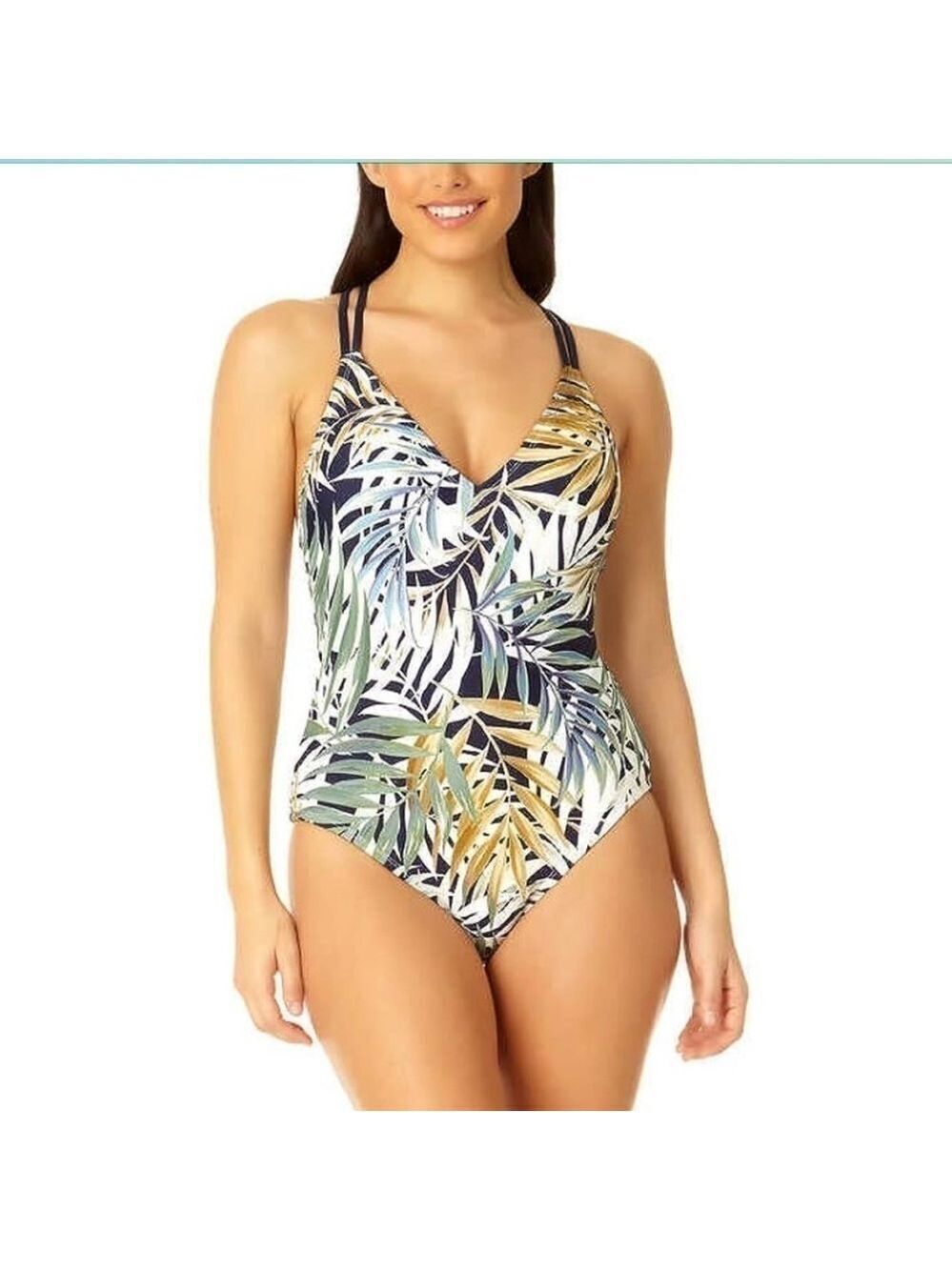 NWT Hurley women’s one piece palm print swimsuit